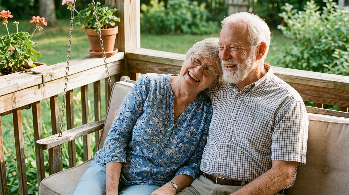 Happy couple relaxing